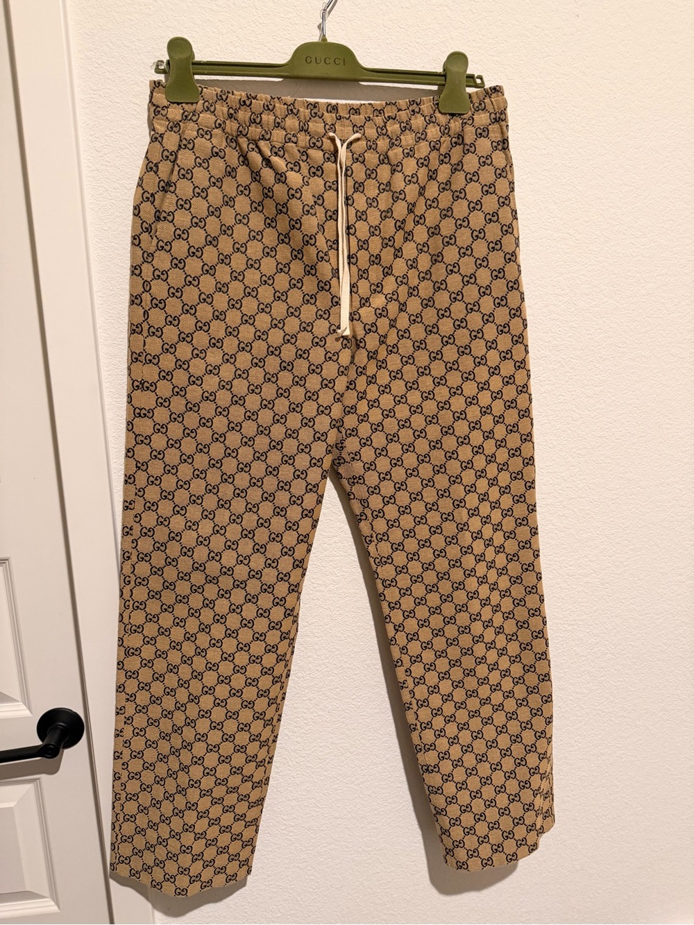 Authentic Gucci Beige Tan GG Monogram Pants